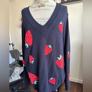 Loft Strawberry Sweater